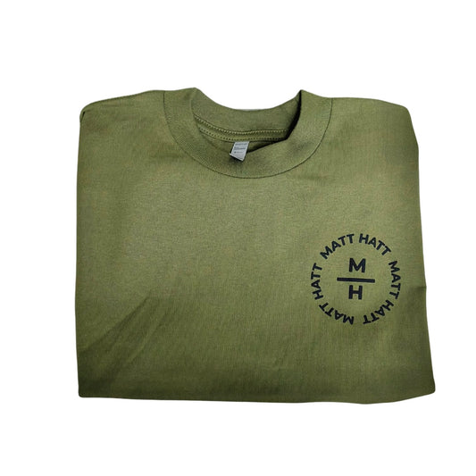 Olive Crew Neck Logo T-Shirt